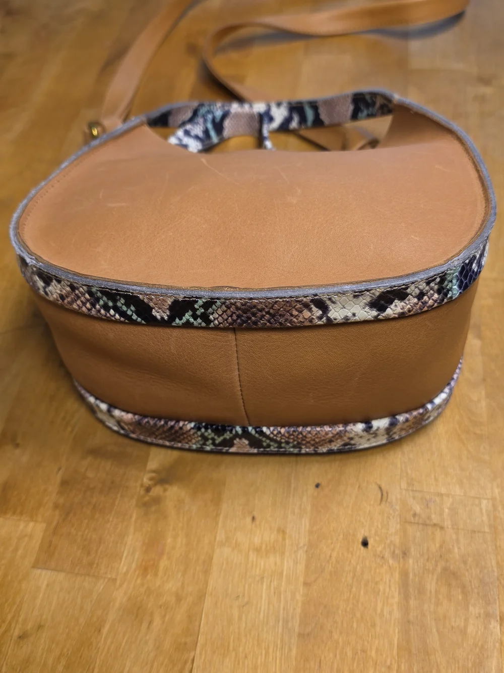 Madewell The Sydney Crossbody Bag Snake Embossed Leather Handbag NWT MD183 - Picture 2 of 15